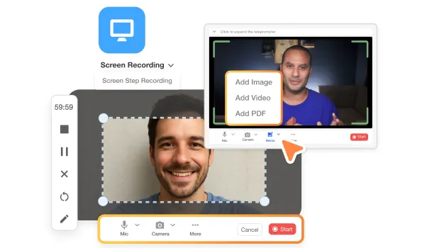 Record screen and camera in Visla to create classroom tutorial video creator projects with clear annotations and notes